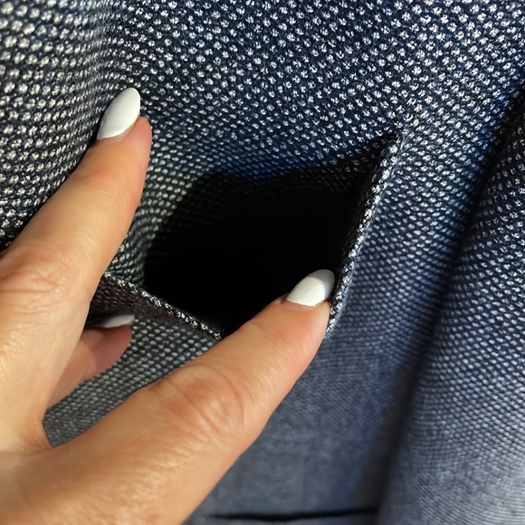 HUGO BOSS men’s wool blend sports coat jacket blue gray micro pattern NWOT 44R - Picture 3 of 17